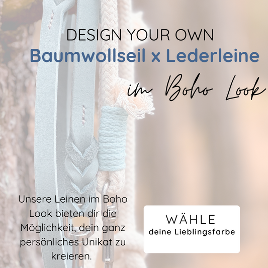 Design your own - Baumwollseil x Lederleine im Boho Look